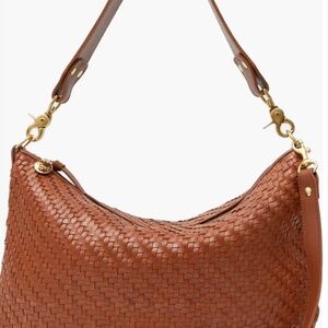 Clare V. Moyen Woven Leather Messenger Bag